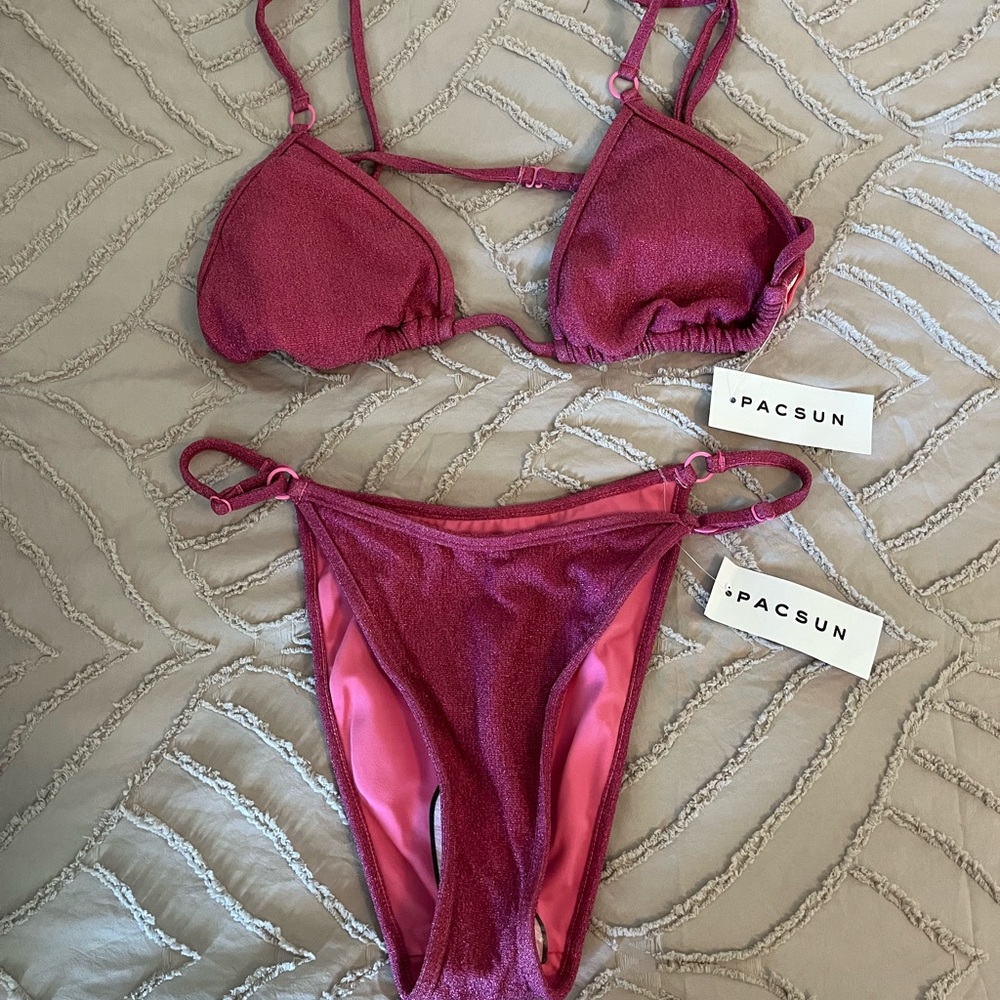 Pink sparkle bikini